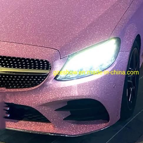 Diamond Glitter Pink Car Stickers Self-Adhesive Car Vinyl