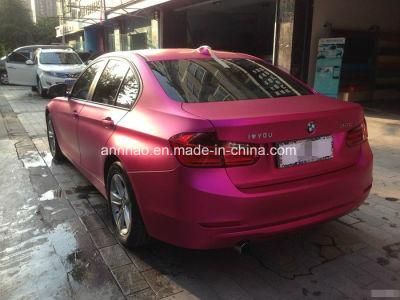 Newest Rose Red Car Body Wrapping Matt Bubble Free Vinyl for Vehicle Wrap Metallic