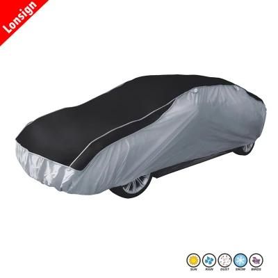 Silver Coating Polyester Durable Outdoor Protection Hail Proof Car Cover for Sedan