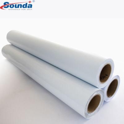 Self Adhesive Vinyl Roll Film Glossy for Advertising White Printing Sticker