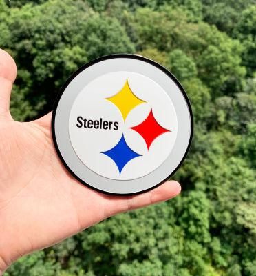 Custom NFL Pittsburgh Steelers Metal Car Stickers, 3D Metal Car Stickers, UV Printed Car Stickers, 3m Adhesive Adhesive Stickers