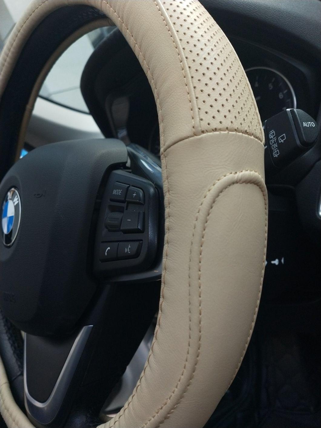 Genuine Leather Steering Wheel Cover with Light for Hot-Selling