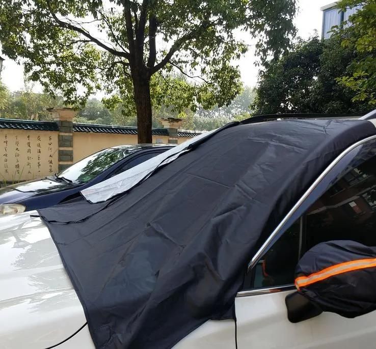 Waterproof Car Cover Breathable Half Top Windscreen Anti UV Snow Dust Sun Shade Protection Snow Protector