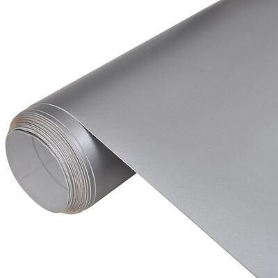 1.52*18m Satin Matte Silver Car Wrap Vinyl Film