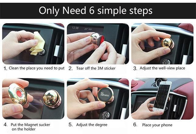 Universal 360 Degree Rotating Magnetic Car Mobile Phone Holder