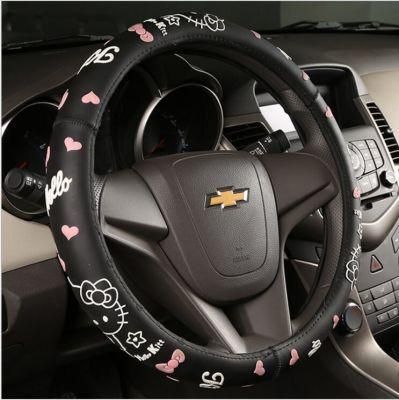 Steering Wheel Cover New Four Seasons Men and Women Fashion Car Steering Wheel Cover Cute Cartoon Silicone Non-Slip Handle Cover