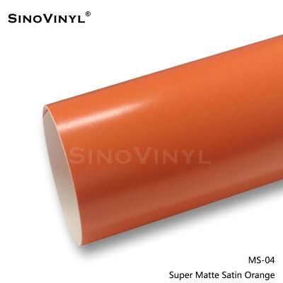 SINOVINYL New Arrival Super Matte Satin Air Bubble Double Cast car Body Skins Vinyl Wrap car stickers