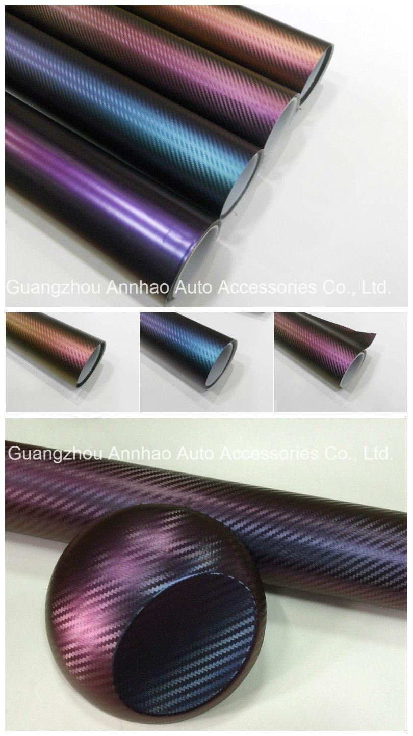 Car Body Color Changing Film Carbon Fiber Chameleon Vinyl Wrap