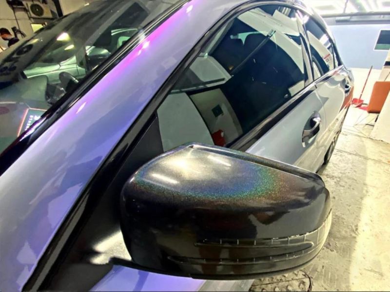 Magic Candy Color Flip Grey Purple Car Wrap Vinyl Film Chrome