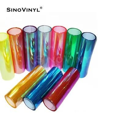 SINOVINYL China Manufacturer 3 Layers Color Change Hot Sale Reasonable Price Chameleon Headlight Tinted Vinyl Car Film Car Wrap Vinyl