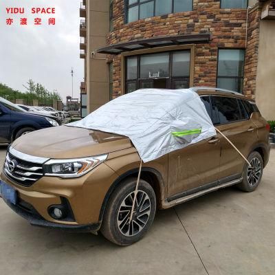 Wholesale Outdoor Silver Waterproof Sunproof SUV Sedan Half Car Cover