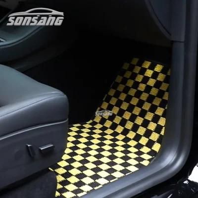 Sonsang Manufacturer Customize Checkered Design Antislip Mat Car for Tesla Model X