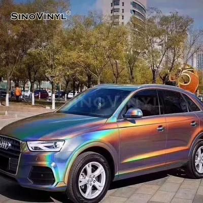 SINOVINYL Air Bubble Free Car Vinyl Iridescence Laser Film