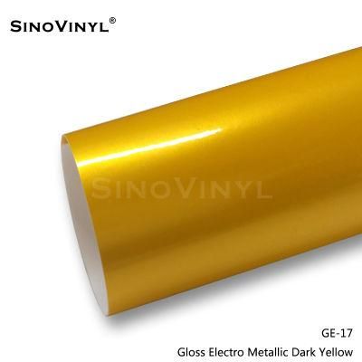 SINOVINYL 1.52X18M/5X59FT Removable Film Gloss Electro Metallic Auto Wrap Film Car Wrap Vinyl