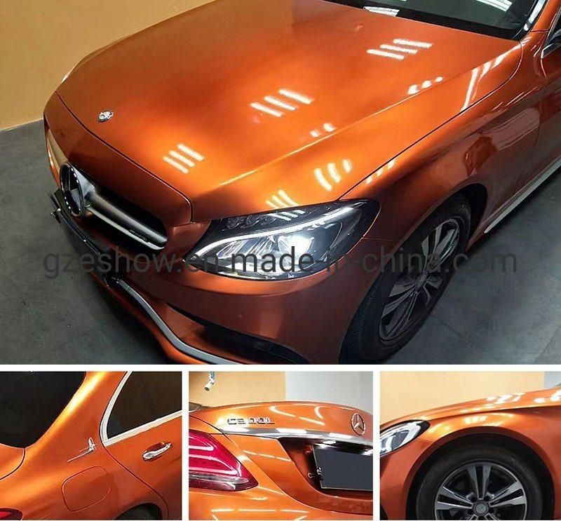 Car Decoration Pearl Metallic Orange Car Wrap Film for Car