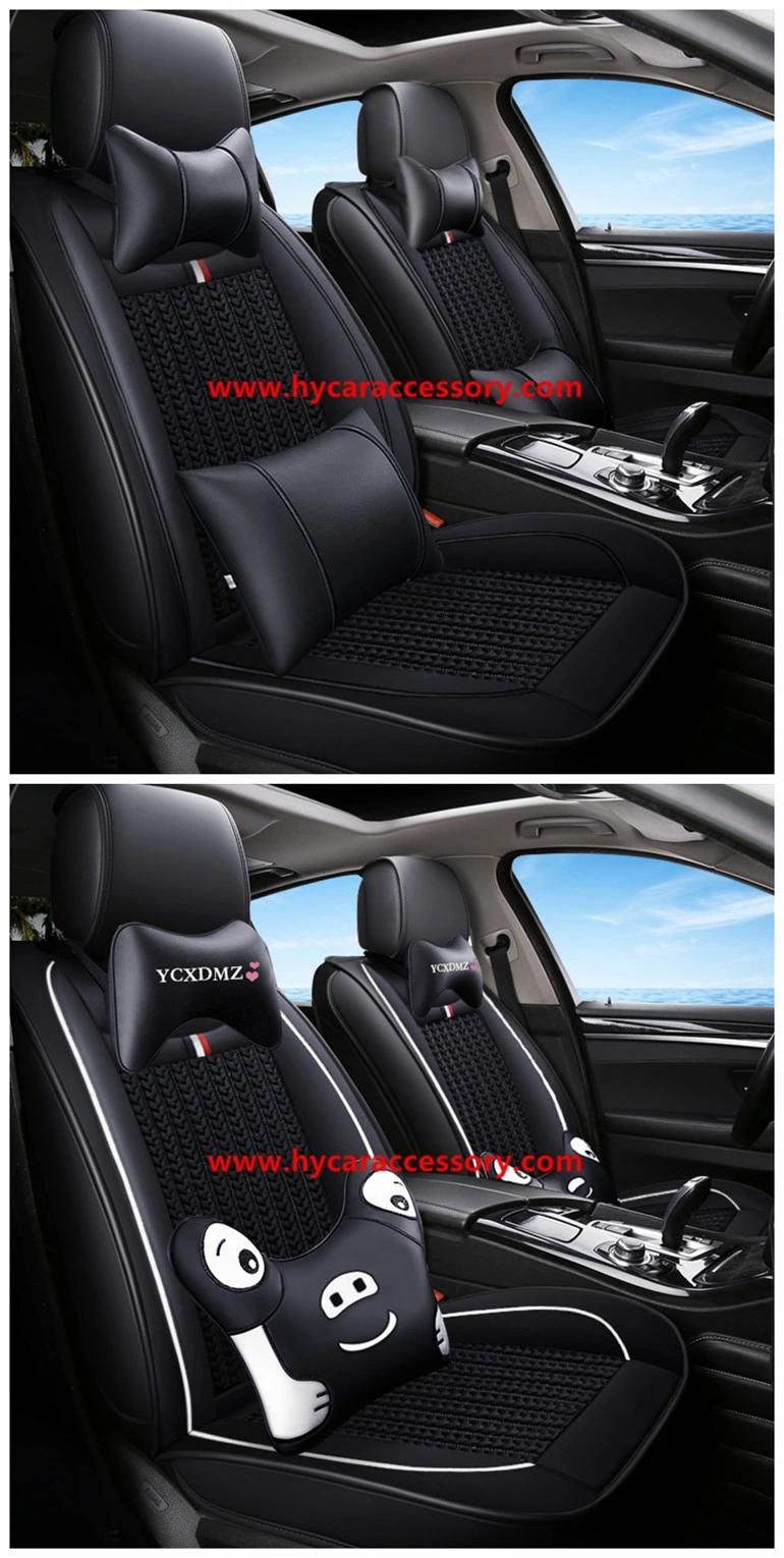 Car Decoration Auto Accessories   Luxury Seat Cushion Universal Leather Ice Silk Auto Car Seat Cover