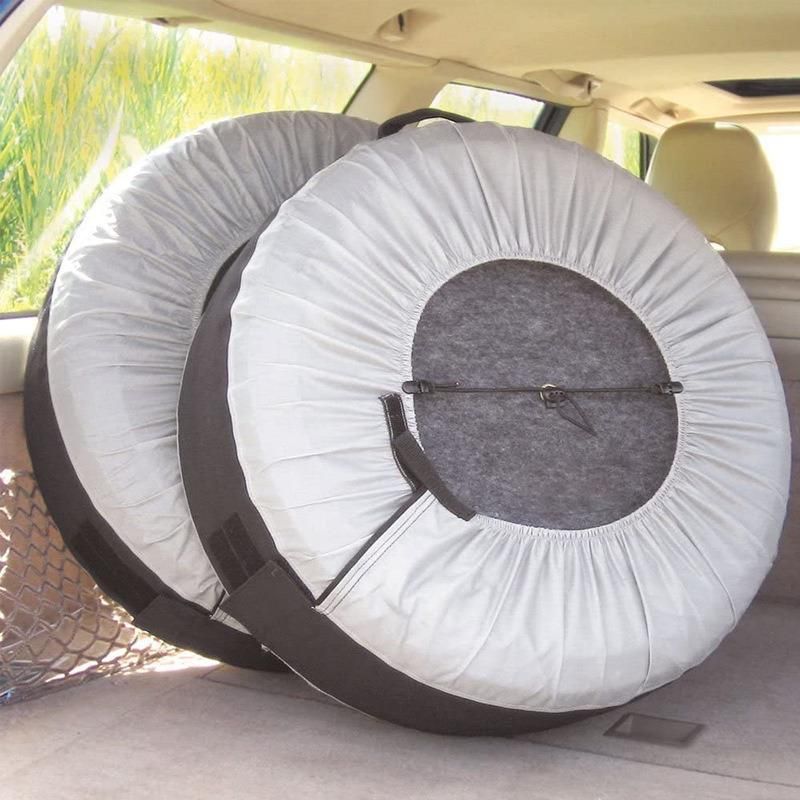 Portable Wheel Bags Spare Tire Tyre Cover with Rim Board