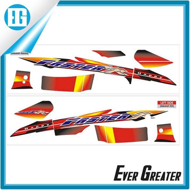 Customized Cool Line Shape Car Motorcycle Decal Set Sticker