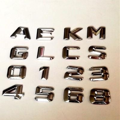 Custom 3D ABS plastic Metal Chrome Letters Car Badge Emblem Motorcycle Logo Badge