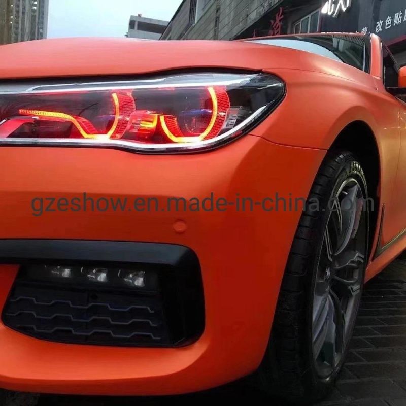 Air Bubble Free Matte Orange Car Wrap Film for Car