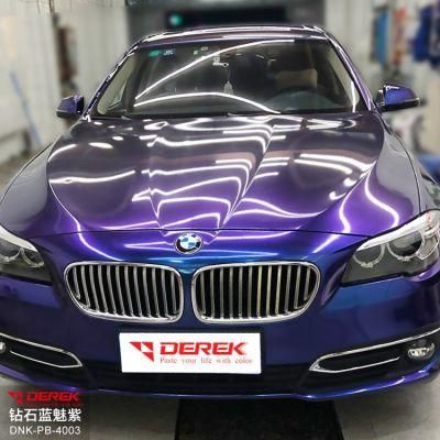 Removable Adhesive by Glitter Chameleon Blue to Purple Car Wrap Vinyl