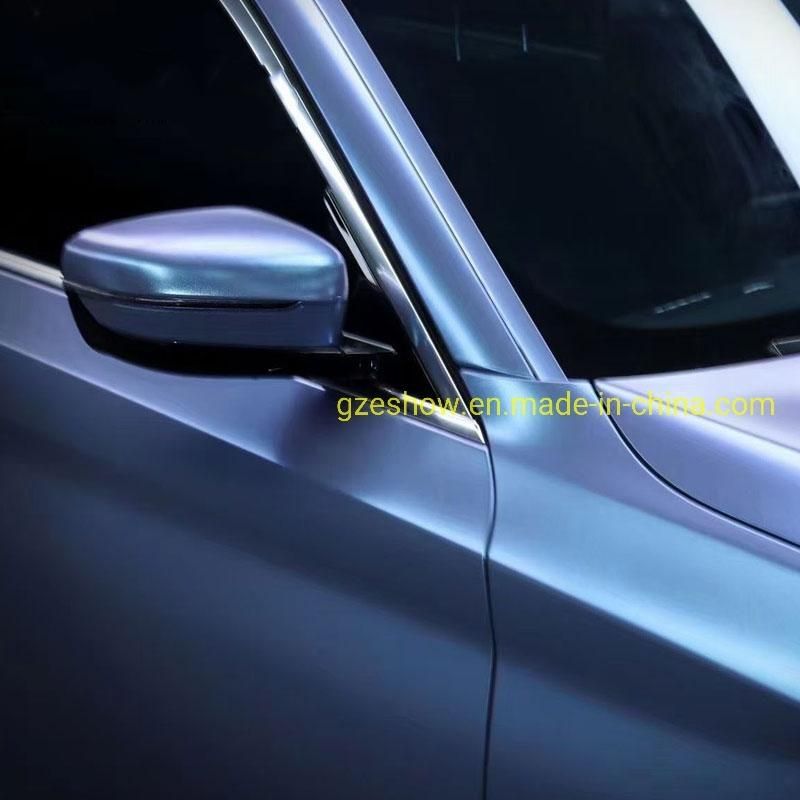 Grey Charm Blue Vinyl Car Truck Ship 3D Car Wrapping Film