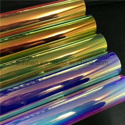 1.52*18m Car Decoration Wrapping Colorful Rainbow Mirror Chrome Vinyl