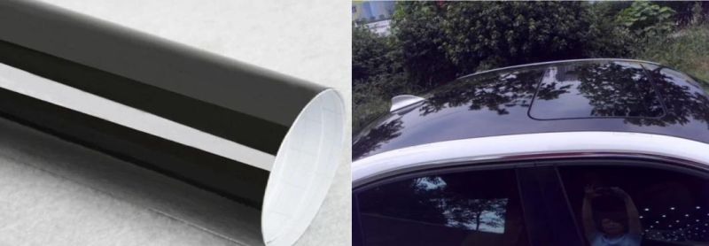 1.35*15m Black High Glossy Sticker Car Roof Protection Film