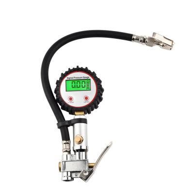 Multifunctional Digital Tyre Inflator Gauge with Air Chuck and Hose