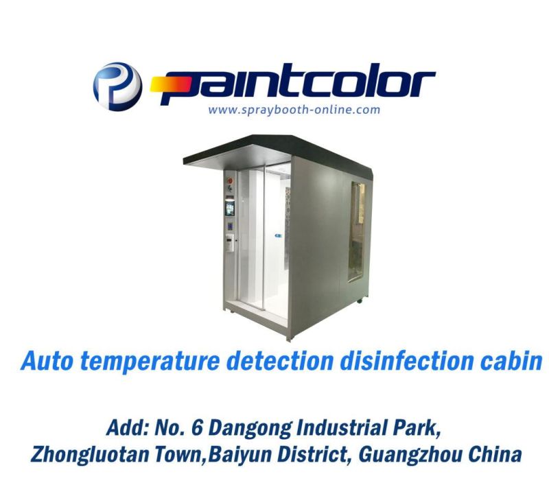 Automation Door Sanitizing Booth for Body Disinfection Device by Harmless Disinfectant Fluid