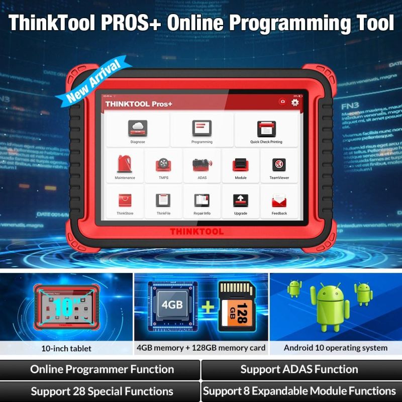 Thinkcar Thinktool Pros+ Car OBD2 Diagnostic Tool 10 Full System Adas Code Scanner Online Programing Pk Maxisys Maxicom 908 PRO