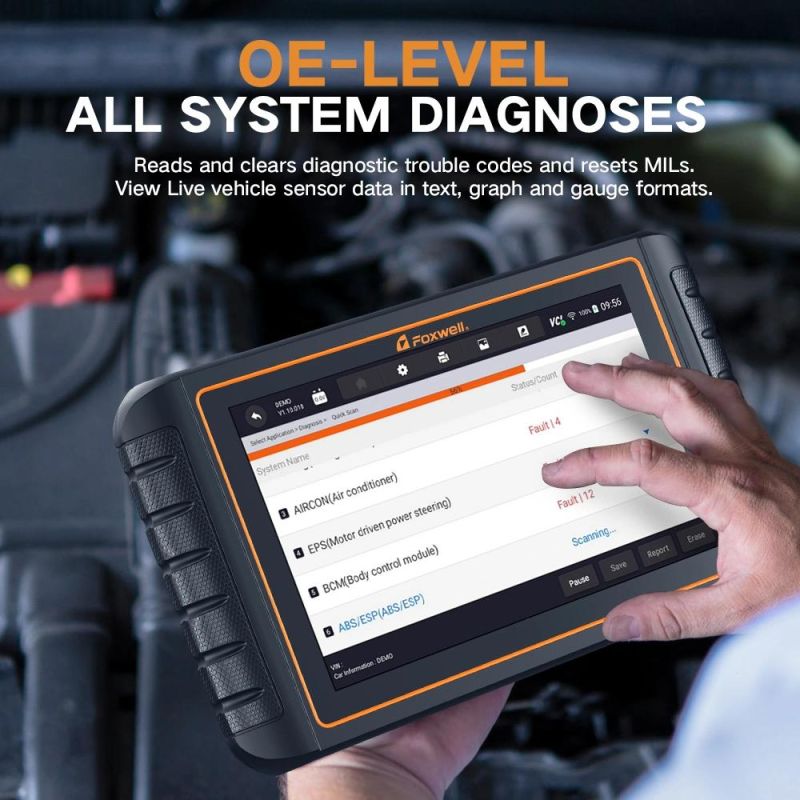 Foxwell Gt75ts OBD2 Automotive Scanner Professional ECU Coding TPMS Service Bidirectional OE-Level Obdii Car Diagnostics Scanner