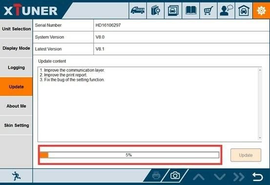 Xtuner T1 Heavy Duty Truck WiFi OBD2 + Win10 OS Tablet