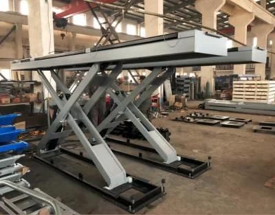 Hydraulic Scissor Car Lift in Floor for Wheel Alignment Tables Platform