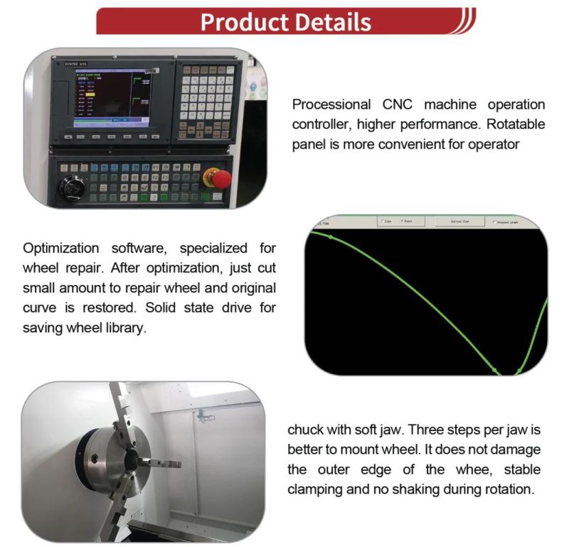 Awr28h CNC Cutting Machine Alloy Wheel Rim Repair Lathe