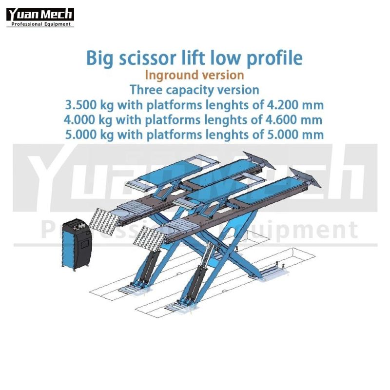 Hydraulic Portable Electric Inground Car Lift Equipment with CE