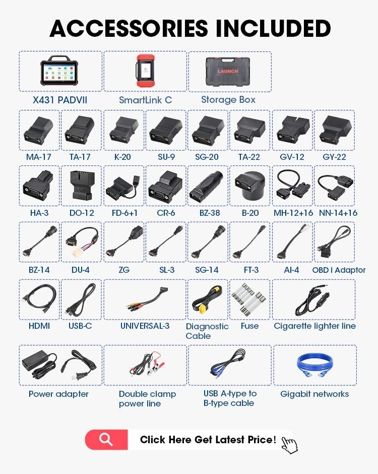 Launch X431 Pad VII Scan Tool Tablet Launch X431 Pad 7 12V/24V Car Scanner