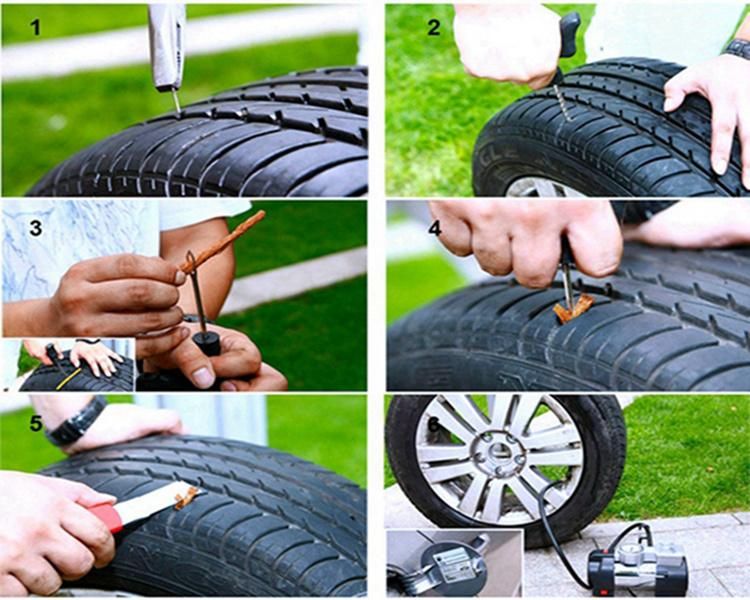 Environmental Protection Material Making Brown Rubber 200*6mm Tyre Repair Products