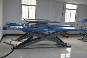 Ultrathin Floor Mounting Long Scissor Car Lift for Wheel Alignment