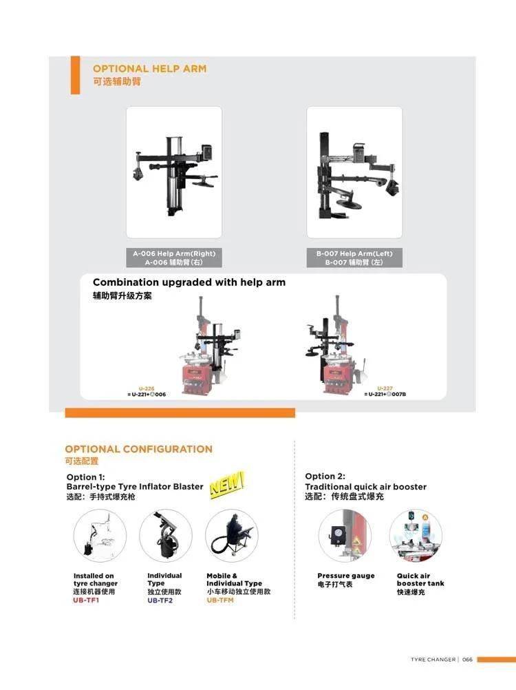 Unite Semi-Automatic Tilting Back Tyre Changer From Factory Tire Changer Machine Garage Equipment U-221