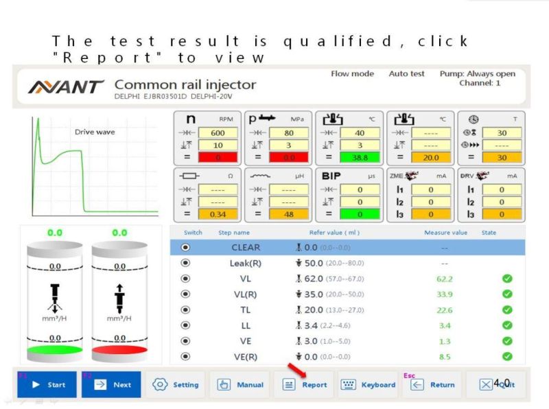 Nant Common Rail Test Bench EPS207 Smart Injector Tester Testing Fuel Injection Injectors