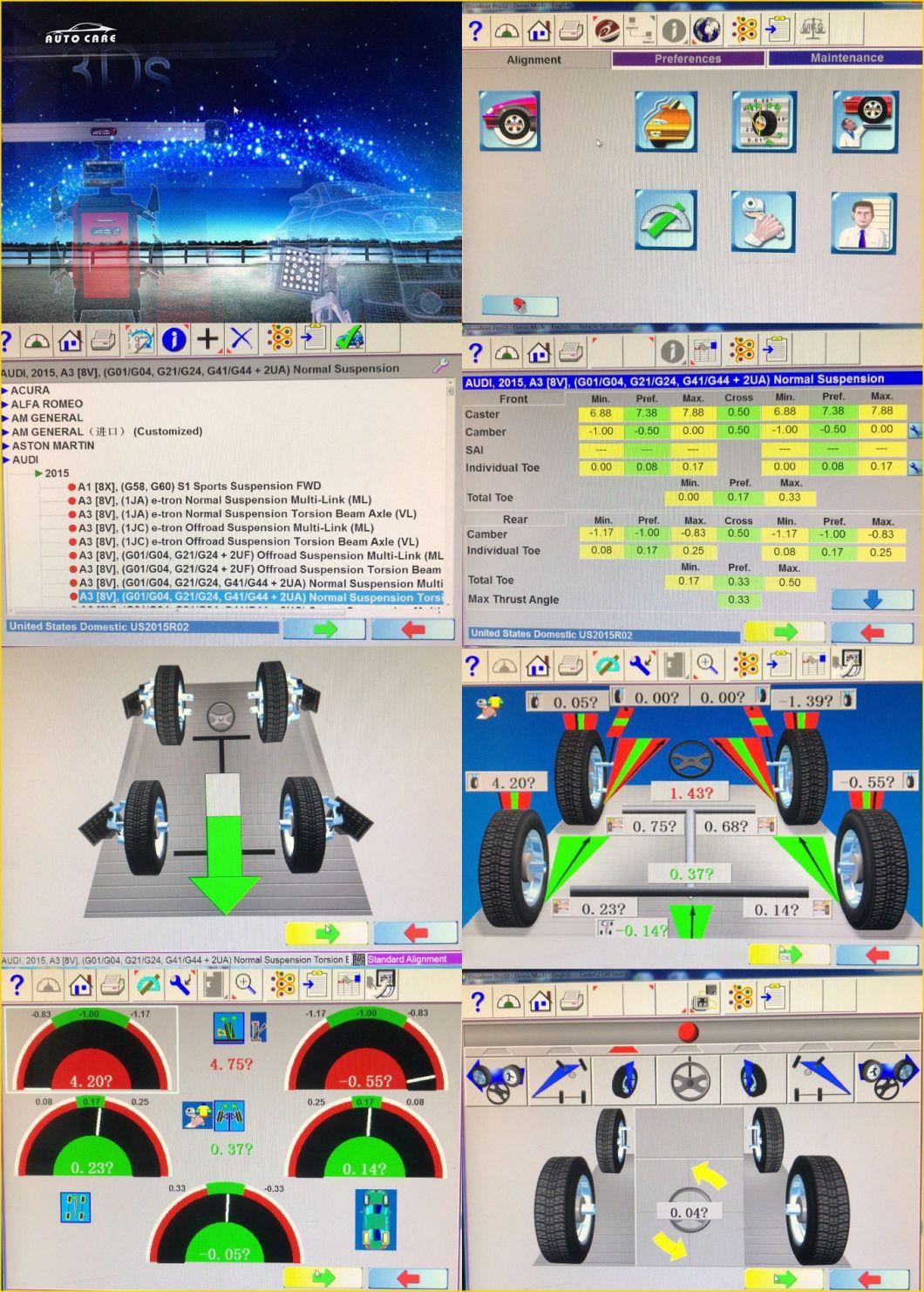 Ce Approved Automatic 3D Wheel Aligner / Tire Garage Equipment