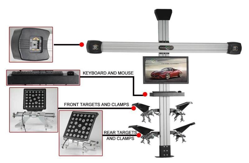 Car Repair Equipment Auto Garage Equipment 3D Wheel Alignment Machine Price