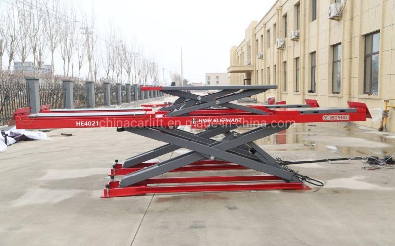 Ultrathin Double Level Scissor Lift Alignment Car Lift He4021