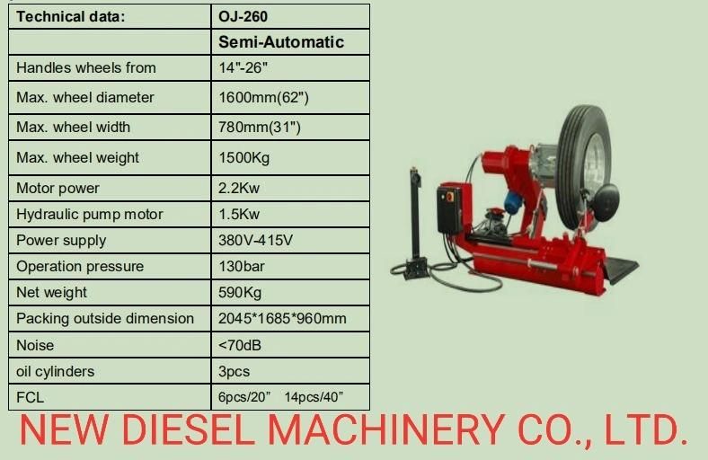 Tyre Changer for Car and Truck Sha-DJ-Oj160