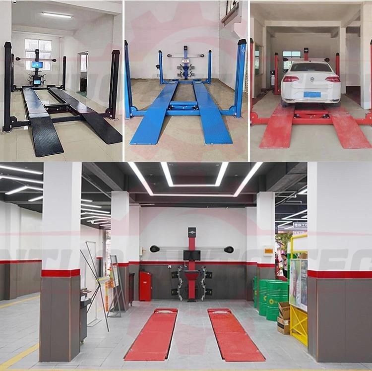 Hot Sale 3D Wheel Alignment Car Parking 4 Post Car Lift for Wheel Alignment