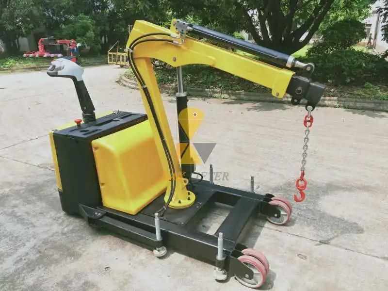 China Hydraulic Foldable Floor Shop Crane 1ton Engine Hoist