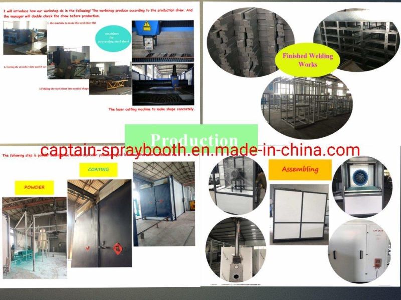 Europe Popular Model Top Fan Box with Steel Structure Car Spray Booth / Paint Booth