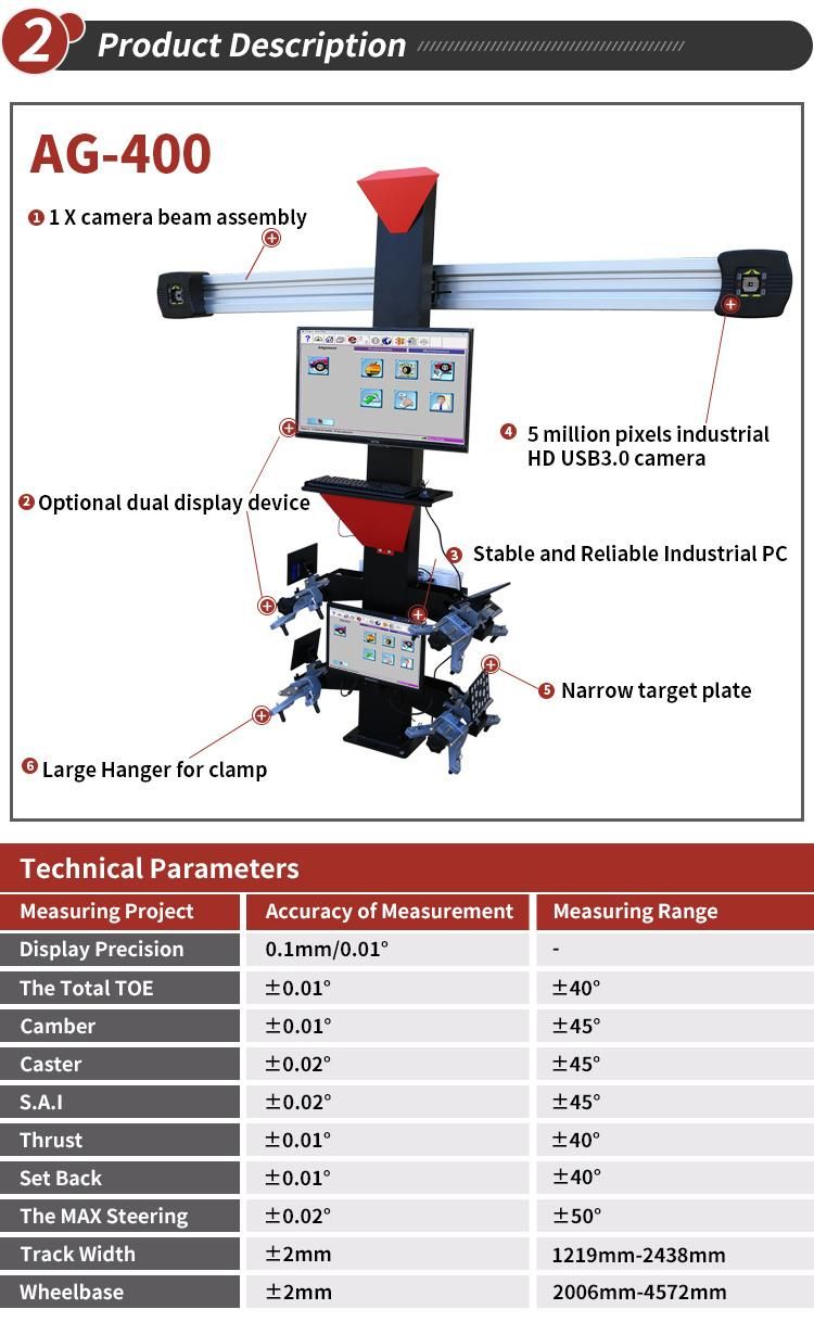 3D Advanced Wheel Alignment with Ce Certificate