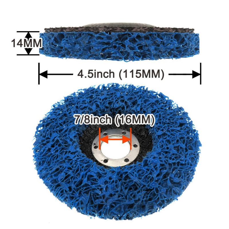 Nylon 4.5" 115mm Wheel Disc Abrasive Grinders Clean Tool for Paint and Flaking Materials Removal